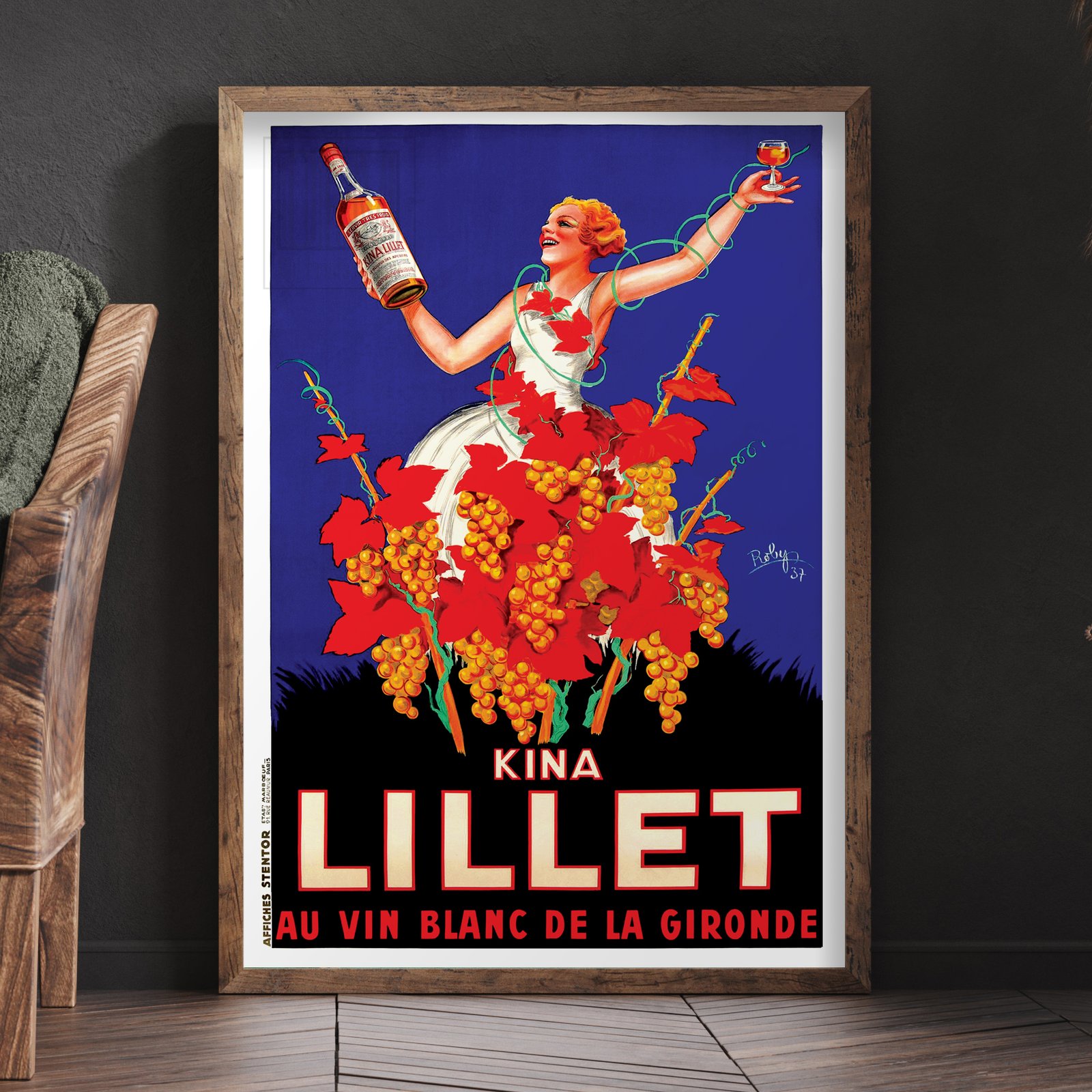 Kina Lillet | Roby | 1937 | Vintage Poster | Wall Art Print | Home
